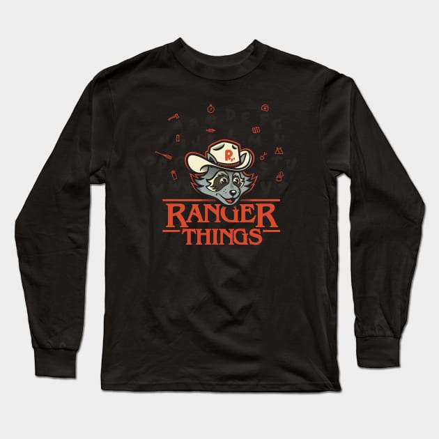 Raccoon Ranger and his Camping Things Long Sleeve T-Shirt by Mattgyver